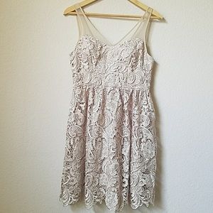 Beautiful champagne colored Adrianna Pappell dress